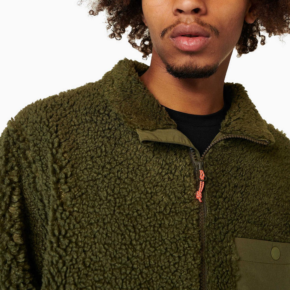 Men Sherpa Mixup Jacket Dusty Olive | Merrell Tops