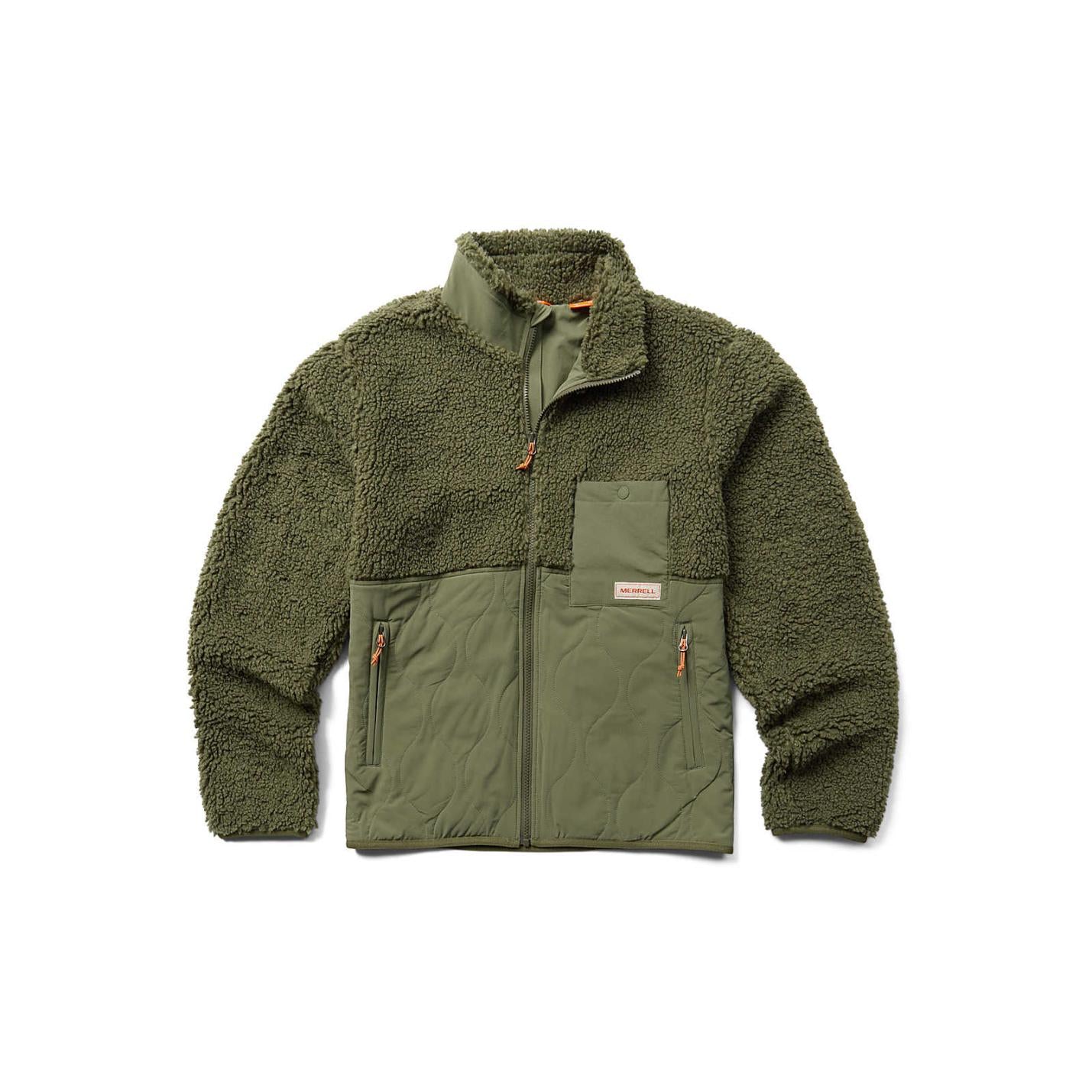 Men Sherpa Mixup Jacket Dusty Olive | Merrell Tops