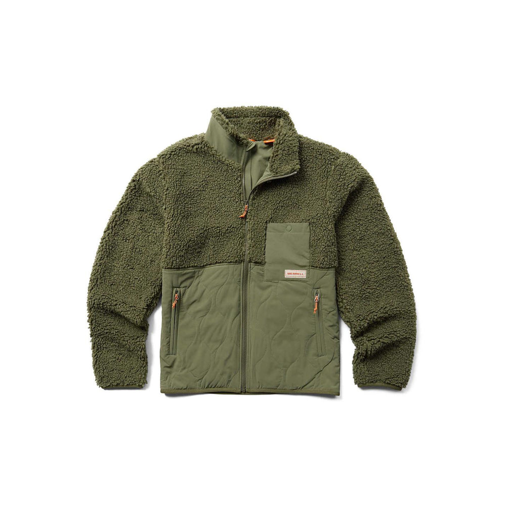 Men Sherpa Mixup Jacket Dusty Olive | Merrell Tops