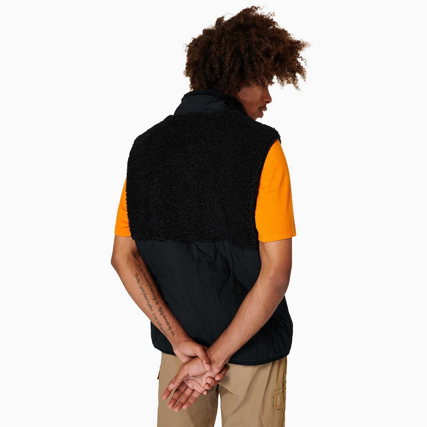 Men Sherpa Mixup Vest Black | Merrell Tops