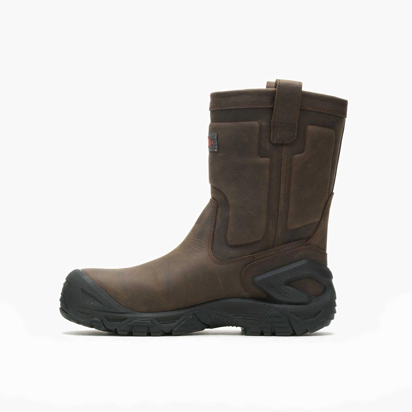 Men Strongfield Leather Pull On Waterproof Comp Toe Work Boot Espresso | Merrell Boots