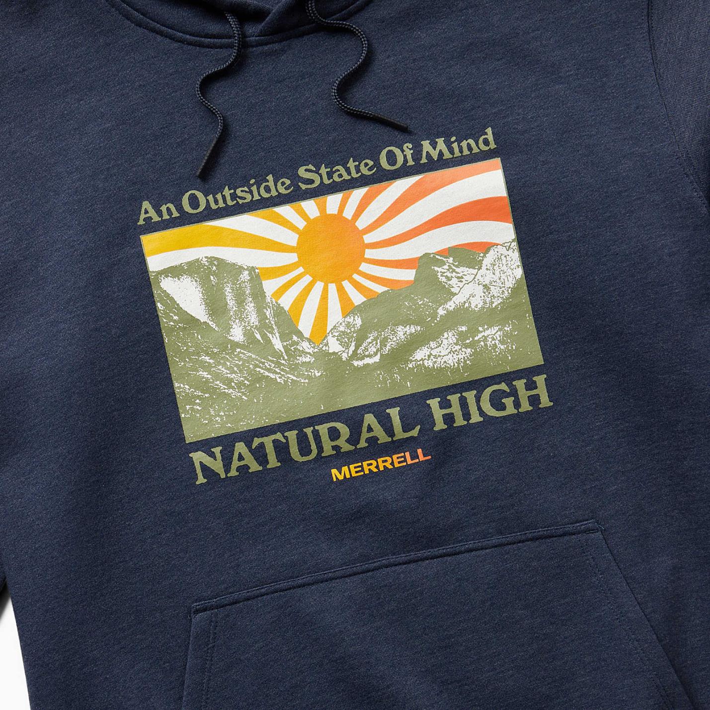 Men Sun Burst Fleece Hoody Navy Heather | Merrell Tops
