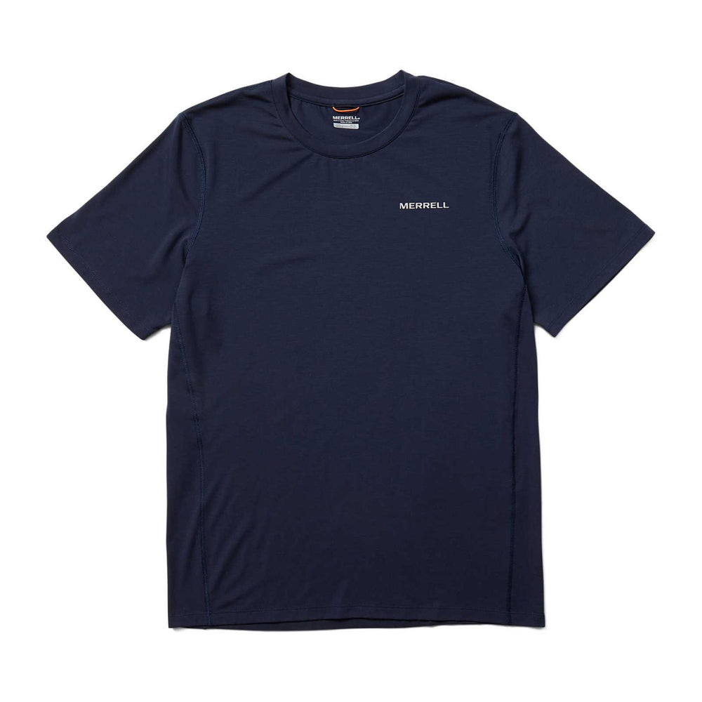 Men Tencel™ Short Sleeve Tee Navy | Merrell Tops
