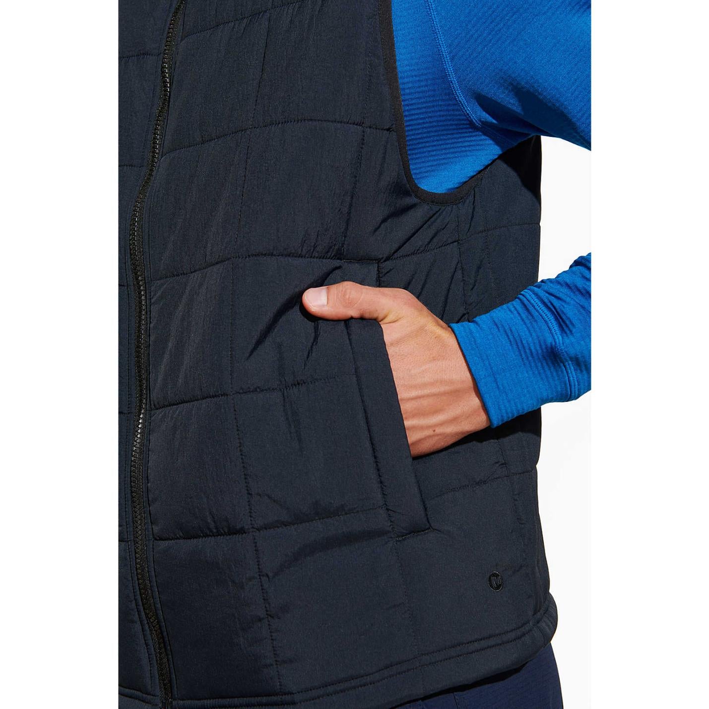 Men Terrain Insulated Vest Black | Merrell Outerwear
