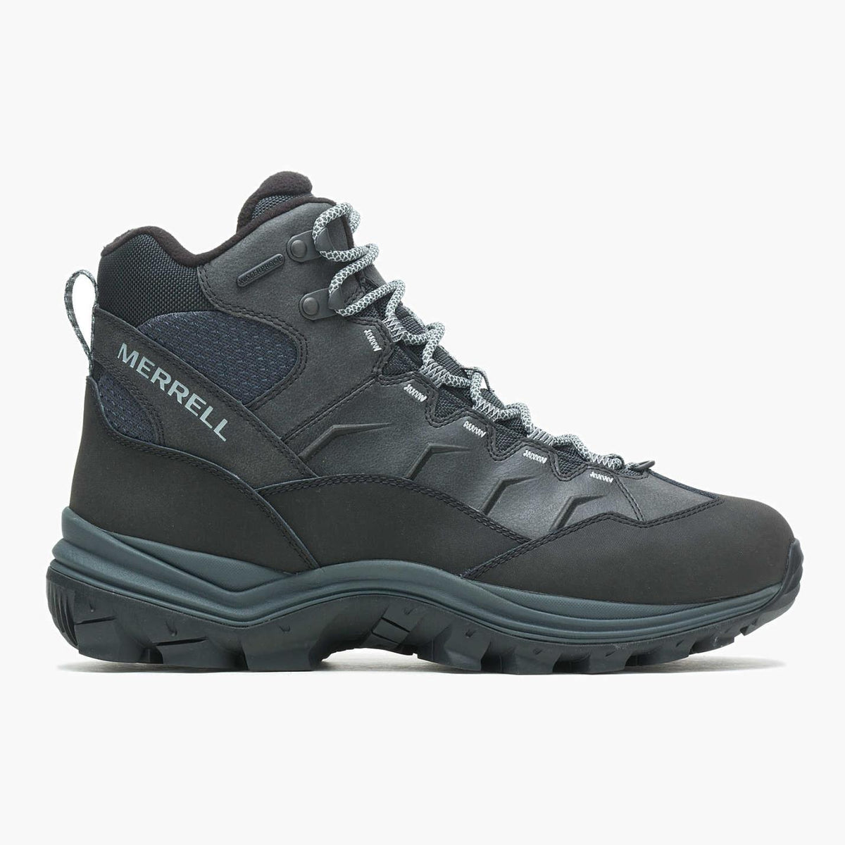 Men Thermo Chill Mid Waterproof Wide Width Black | Merrell Boots