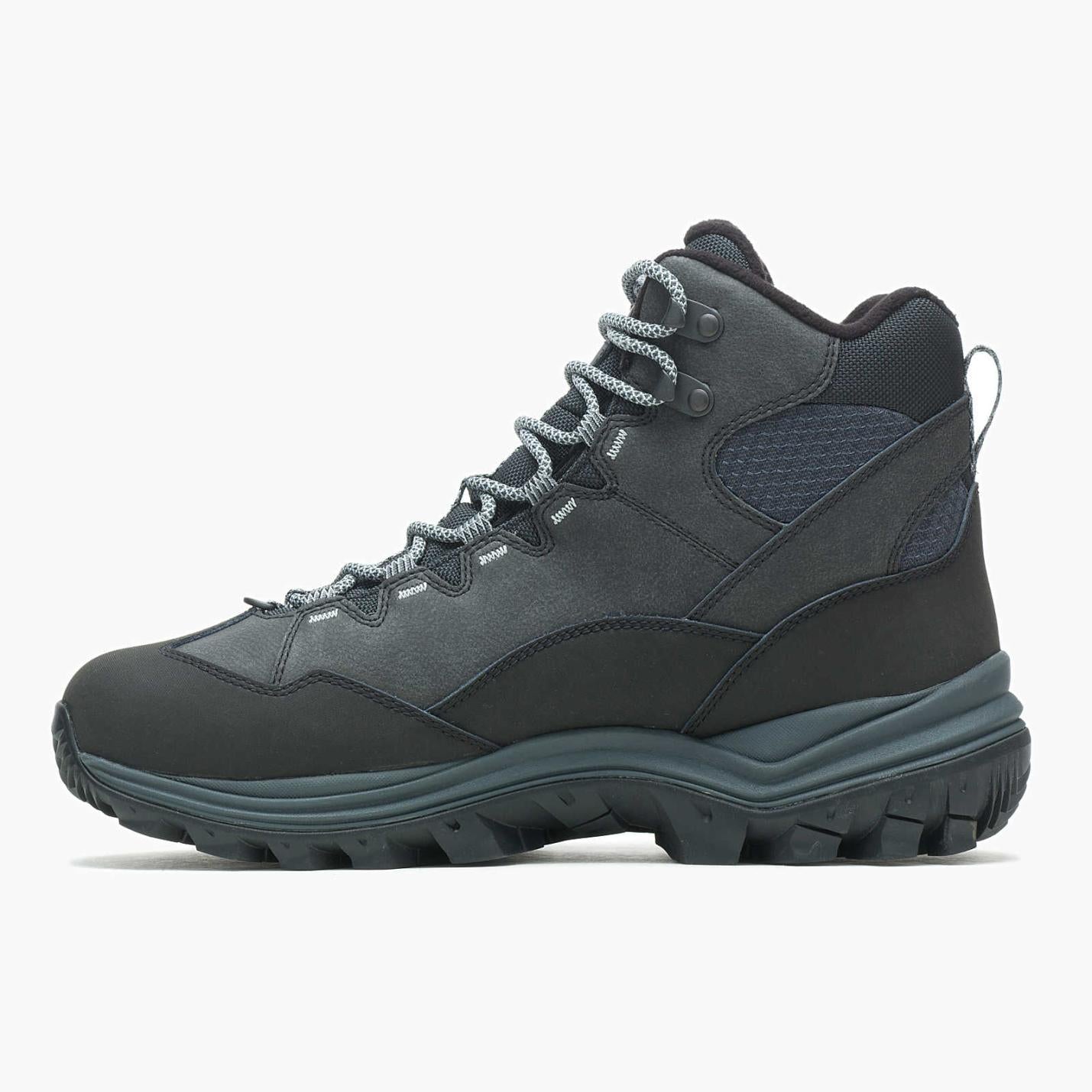 Men Thermo Chill Mid Waterproof Wide Width Black | Merrell Boots