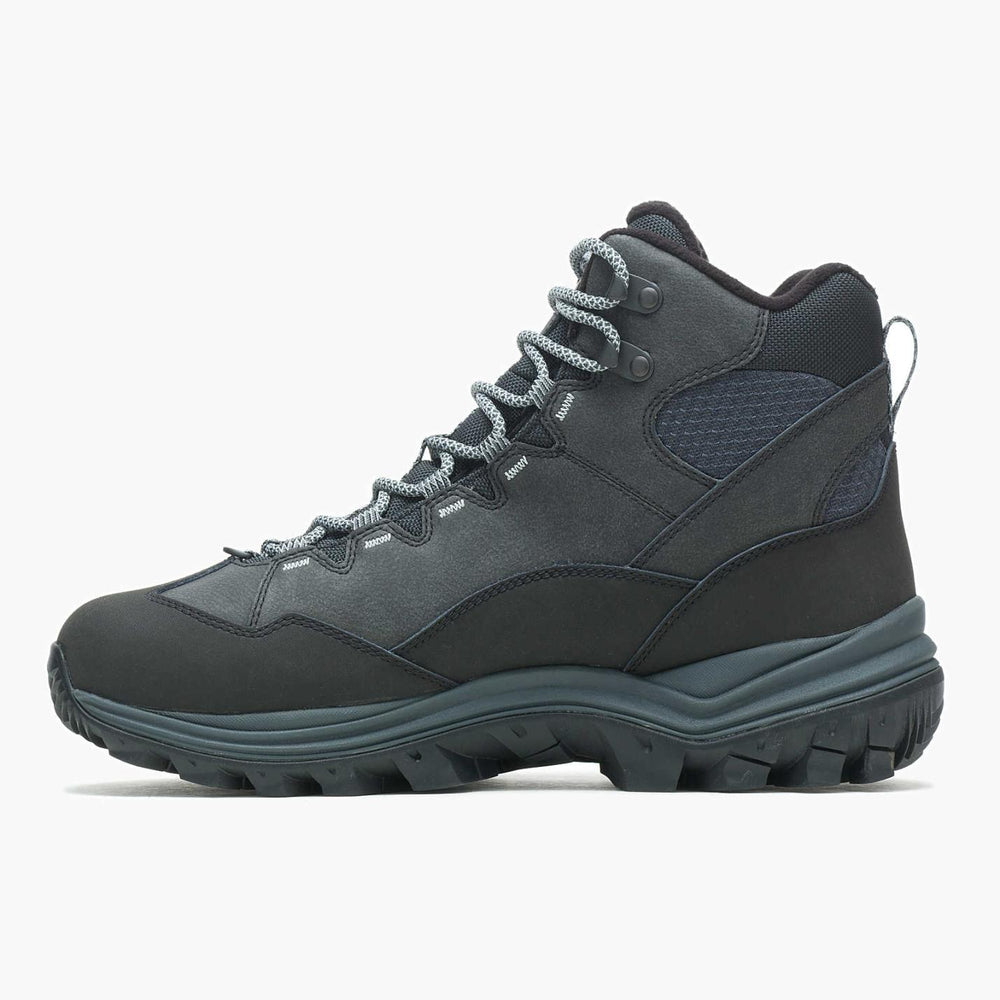Men Thermo Chill Mid Waterproof Wide Width Black | Merrell Boots