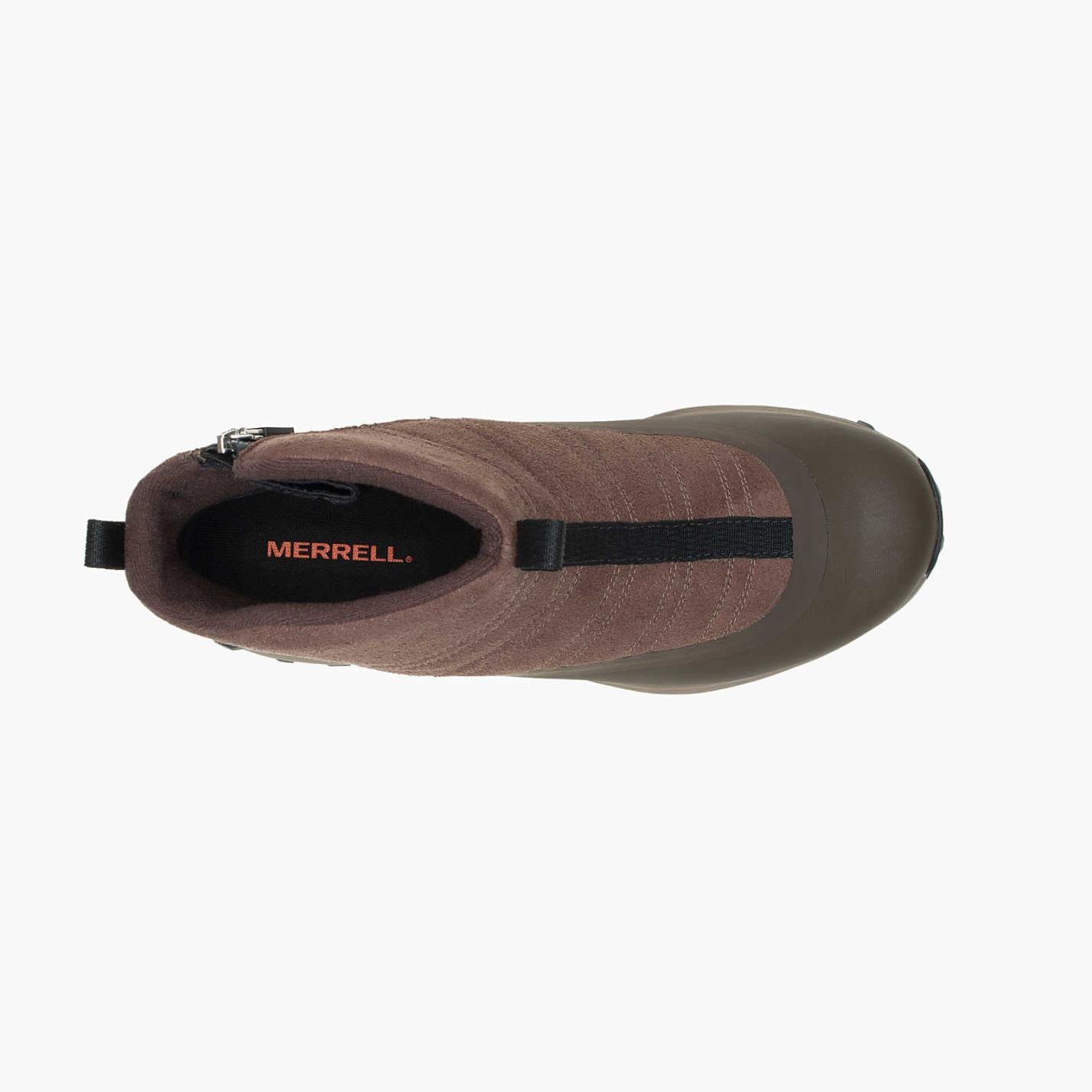 Men Thermo Snowdrift Zip Mid Shell Earth | Merrell Boots