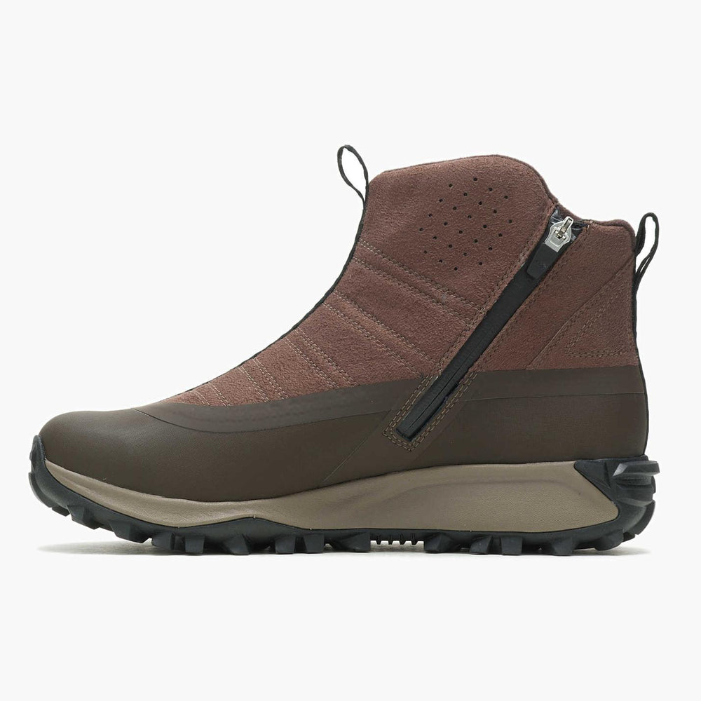 Men Thermo Snowdrift Zip Mid Shell Earth | Merrell Boots