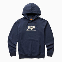 Men Walking Bison Fleece Hoody Navy Heather | Merrell Tops