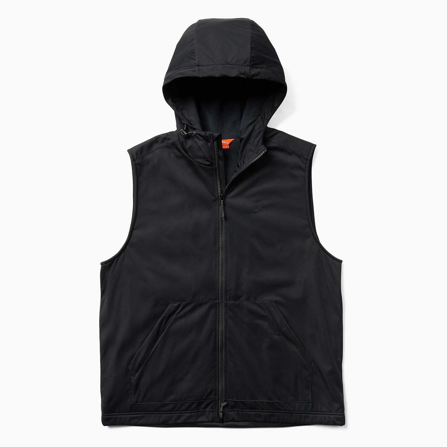 Men Whisper Hooded Vest Black | Merrell Tops