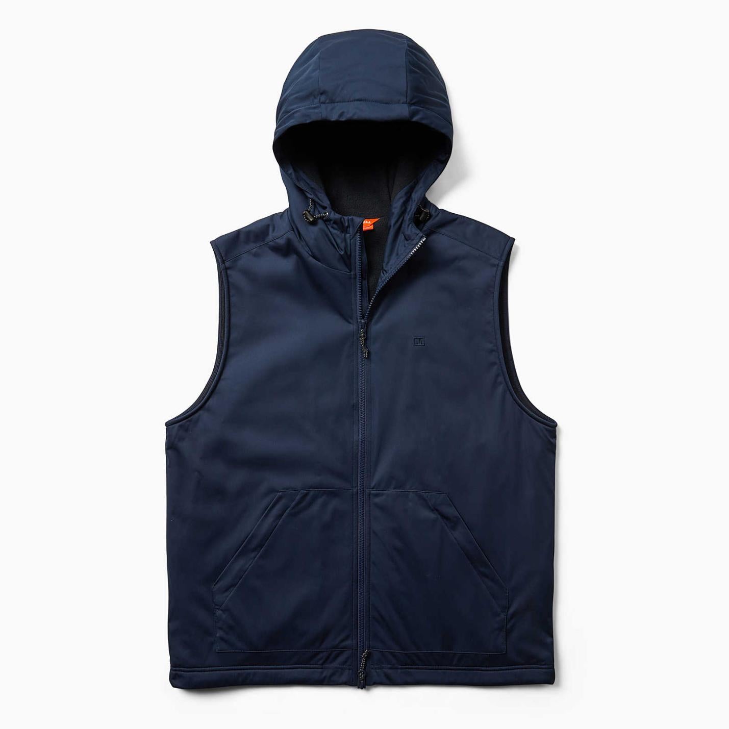 Men Whisper Hooded Vest Navy | Merrell Outerwear