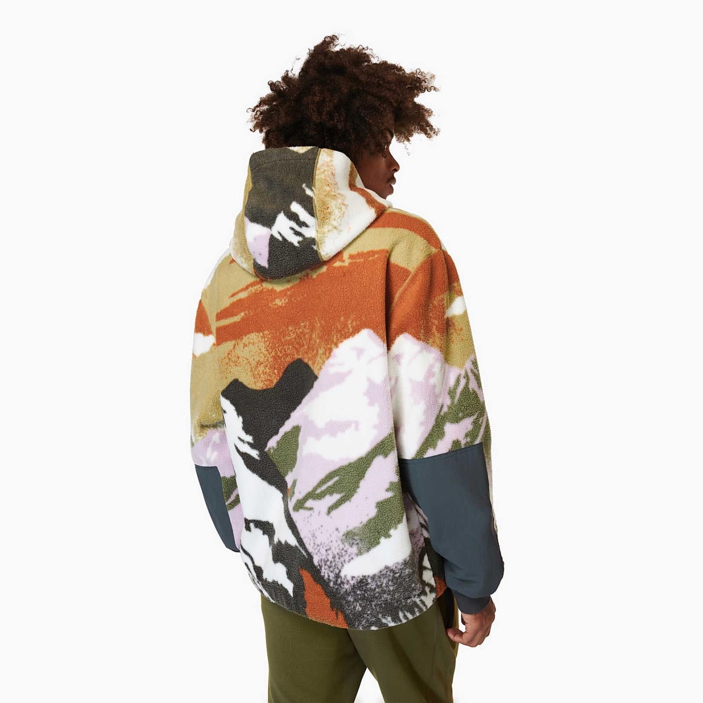 Men/Women Print Sherpa Hoody Grey Green Mountain | Merrell Tops