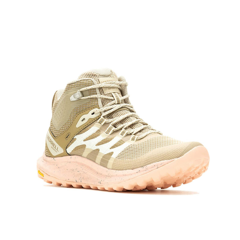 Women Antora 3 Mid Waterproof Khaki/peach | Merrell Sneakers