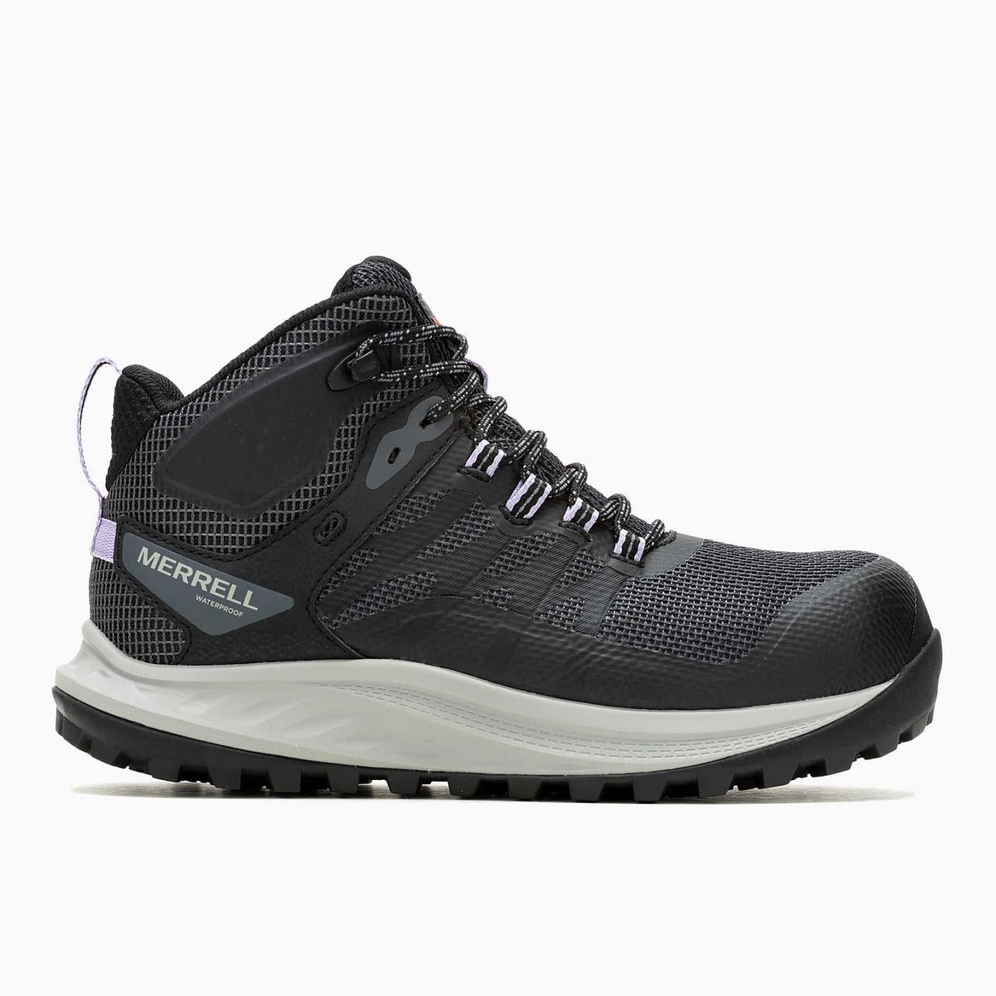 Women Antora Mid Waterproof Carbon Fiber Shoe Black | Merrell Boots