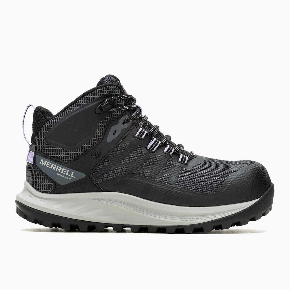 Women Antora Mid Waterproof Carbon Fiber Shoe Black | Merrell Boots