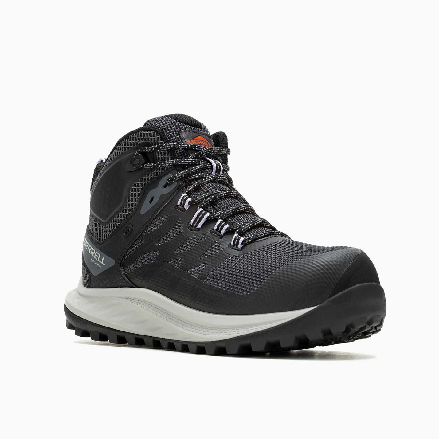 Women Antora Mid Waterproof Carbon Fiber Shoe Black | Merrell Boots