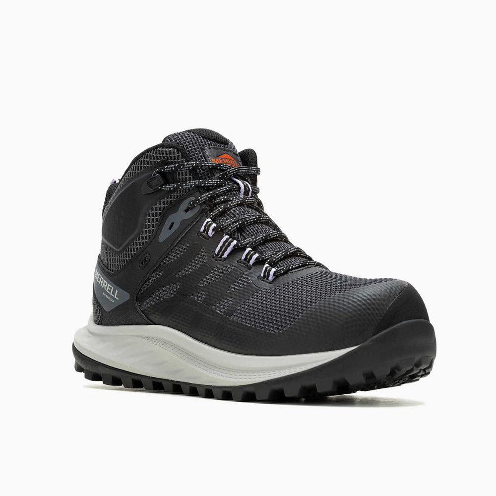 Women Antora Mid Waterproof Carbon Fiber Shoe Black | Merrell Boots
