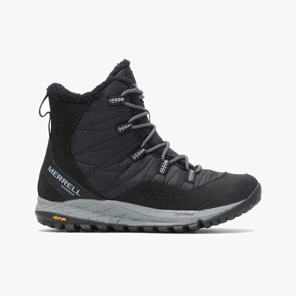 Women Antora Sneaker Boot Waterproof Black | Merrell Boots