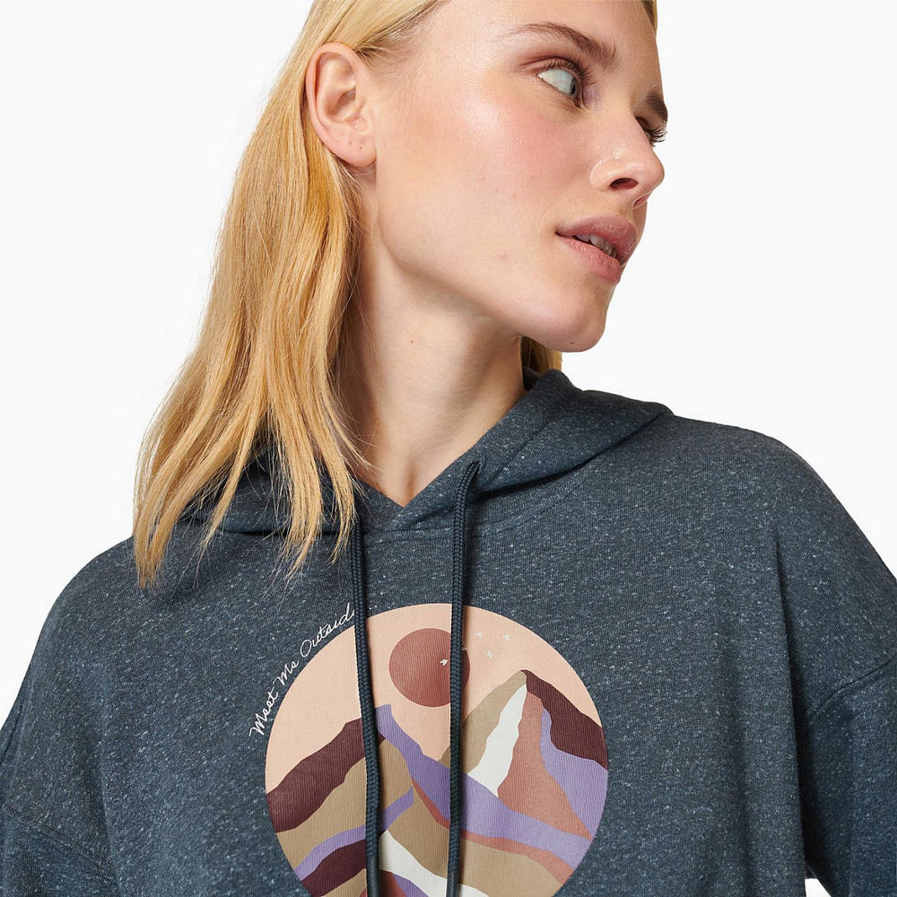 Women Circle Outside Hoody Navy Heather | Merrell Tops