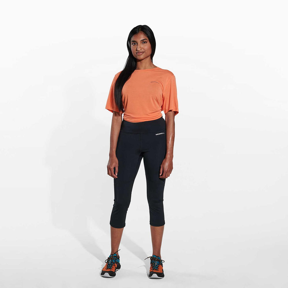 Women Ever Move Capri Black | Merrell Bottoms