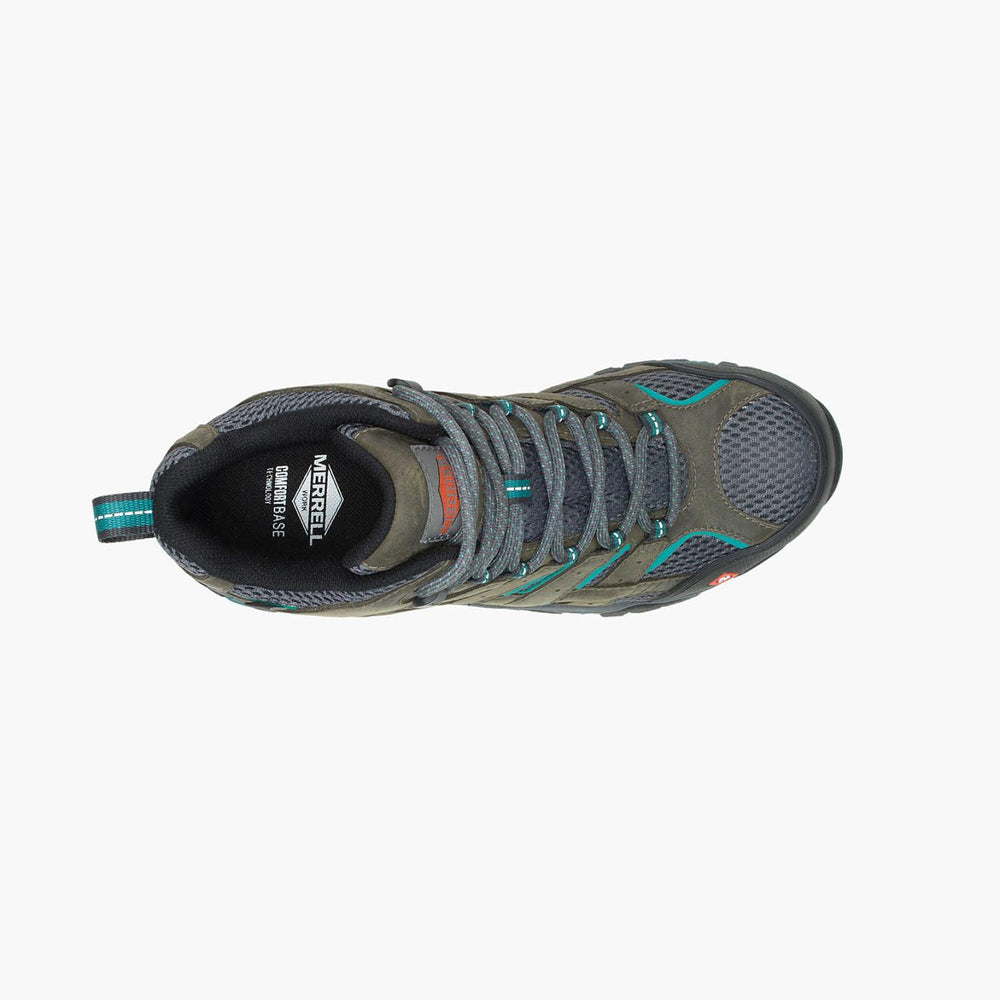 Women Moab Vertex Mid Waterproof Comp Toe Work Boot Pewter | Merrell Boots