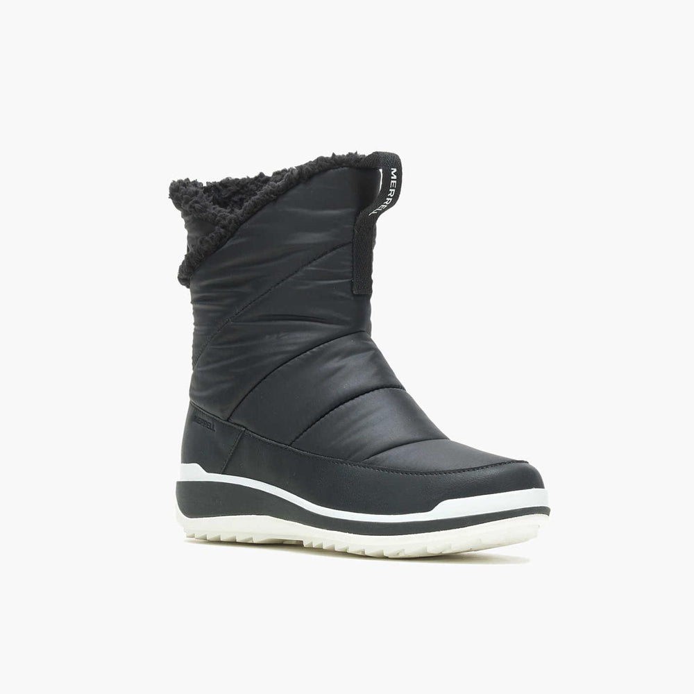 Women Snowcreek Sport Mid Zip Polar Waterproof Black | Merrell Boots
