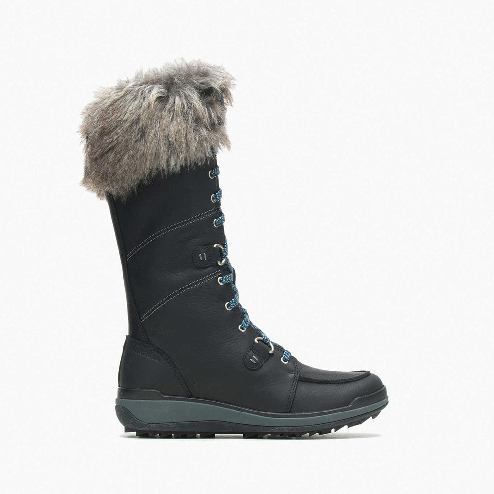 Women Snowcreek Tall Polar Waterproof Black | Merrell Boots