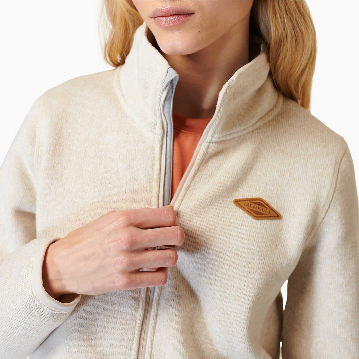 Women Sweater Weather Full Zip Moonbeam | Merrell Tops