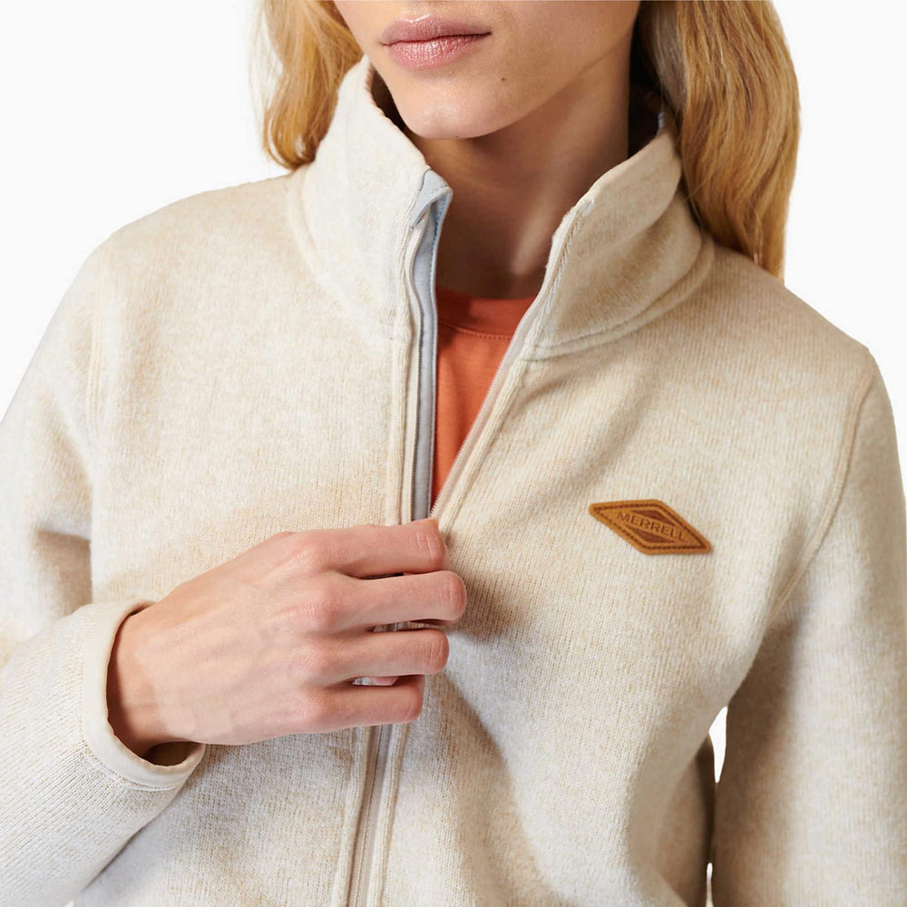 Women Sweater Weather Full Zip Moonbeam | Merrell Tops