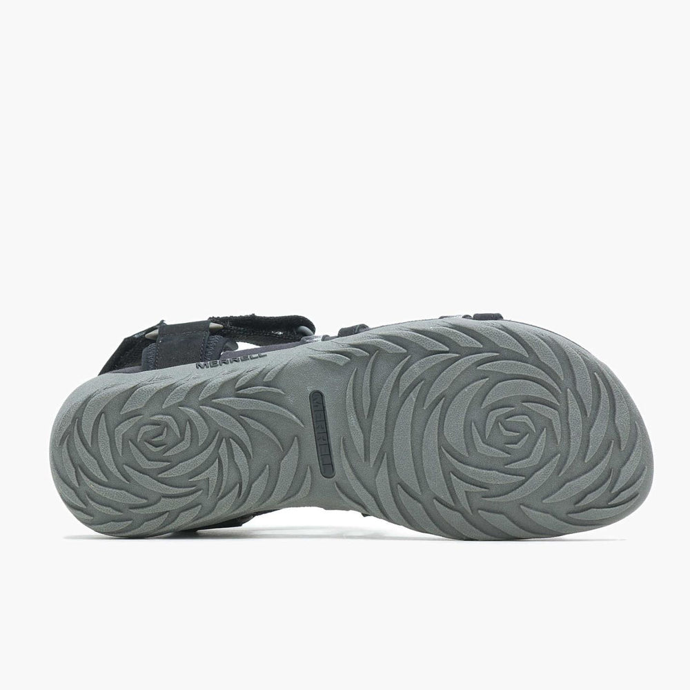 Women Terran 3 Cush Lattice Wide Width Black | Merrell Sandals