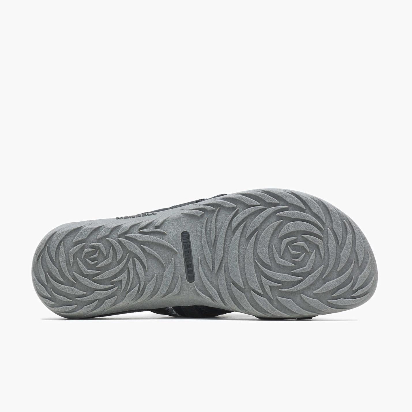 Women Terran 3 Cush Post Wide Width Black | Merrell Sandals