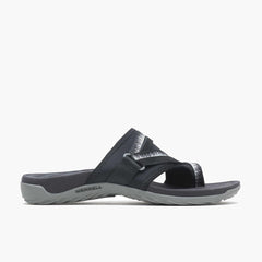 Women Terran 3 Cush Post Wide Width Black | Merrell Sandals