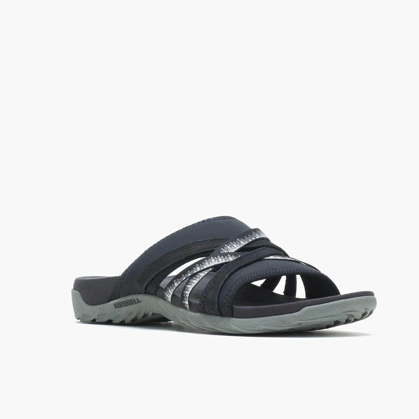 Women Terran 3 Cush Slide Wide Width Black | Merrell Sandals