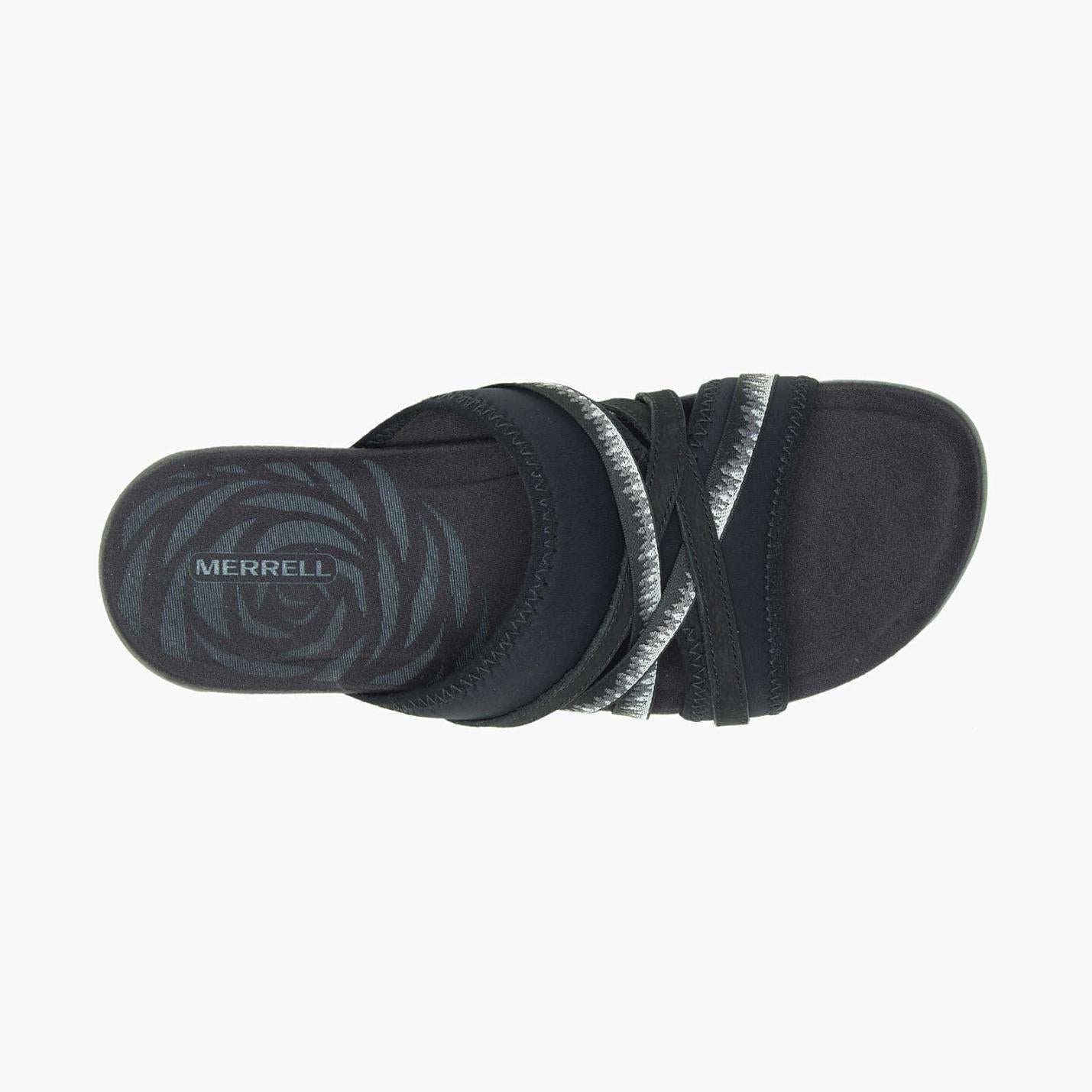 Women Terran 3 Cush Slide Wide Width Black | Merrell Sandals