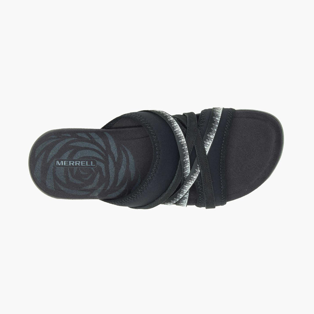 Women Terran 3 Cush Slide Wide Width Black | Merrell Sandals