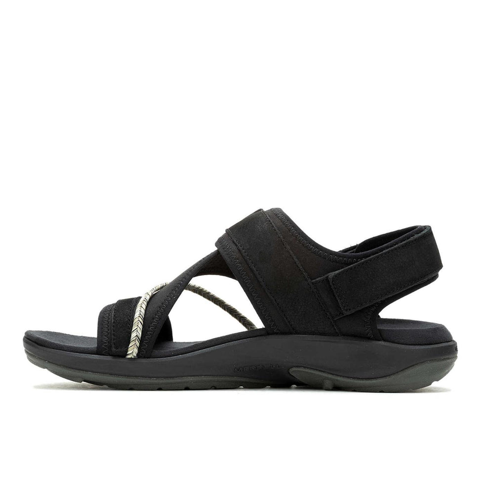 Women Terran 4 Backstrap Wide Width Black | Merrell Sandals
