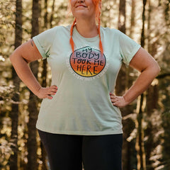 Women Unlikely Hikers X Merrell Short Sleeve Tee Extended Sizes Mist Green | Merrell Tops