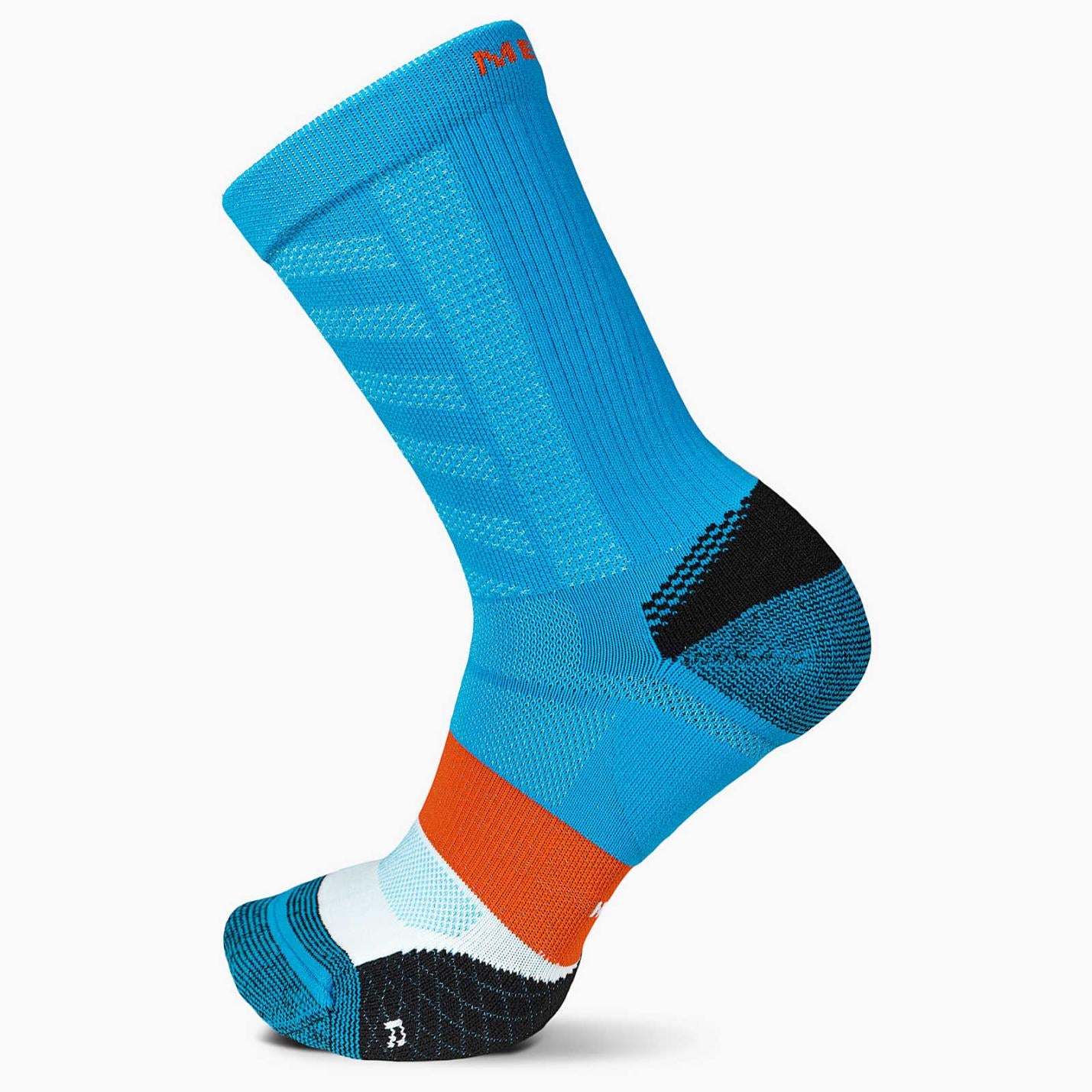 Women/Men Cushion Trail Runner Crew Sock Bright Blue | Merrell Socks