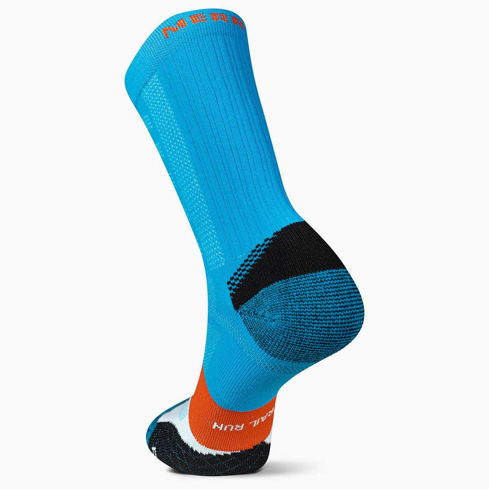 Women/Men Cushion Trail Runner Crew Sock Bright Blue | Merrell Socks