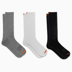 Women/Men Cushioned Cotton Crew Sock 3 Pack Black Assorted | Merrell Socks