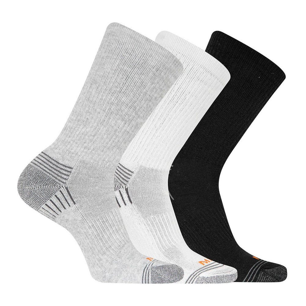 Women/Men Hiker Crew Sock 3 Pack Grey Heather Asst | Merrell Socks