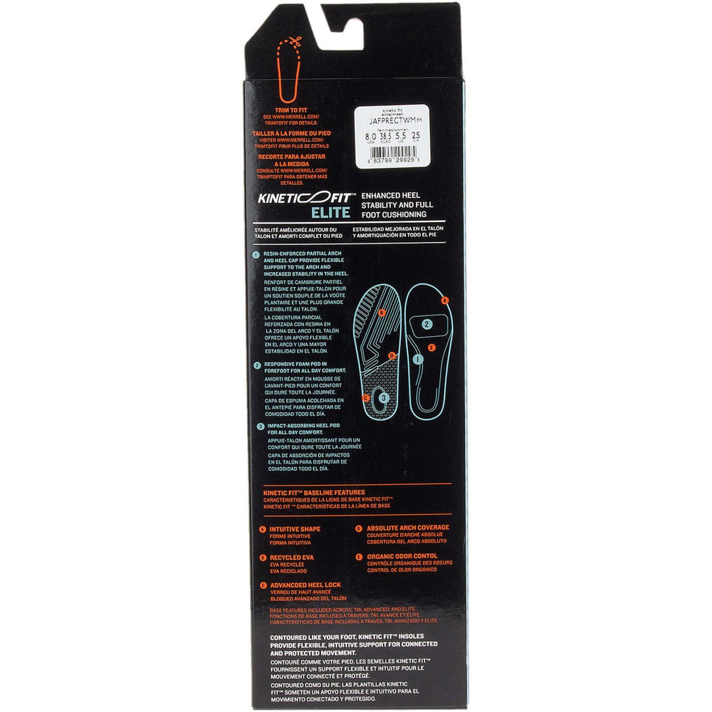 Women/Men Kinetic Fit™ Elite Footbed Mesh | Merrell Shoe Care