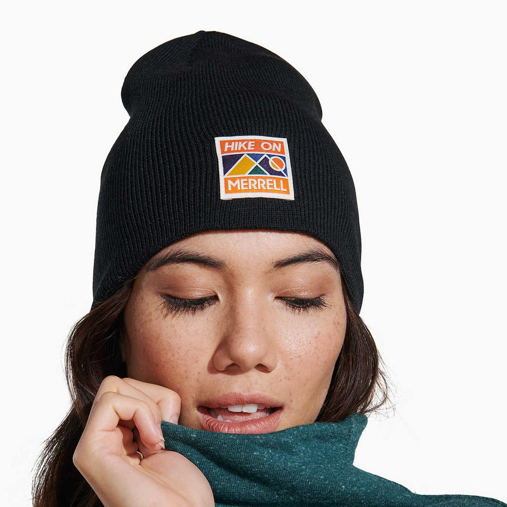 Women/Men Long Beanie Black | Merrell Hats