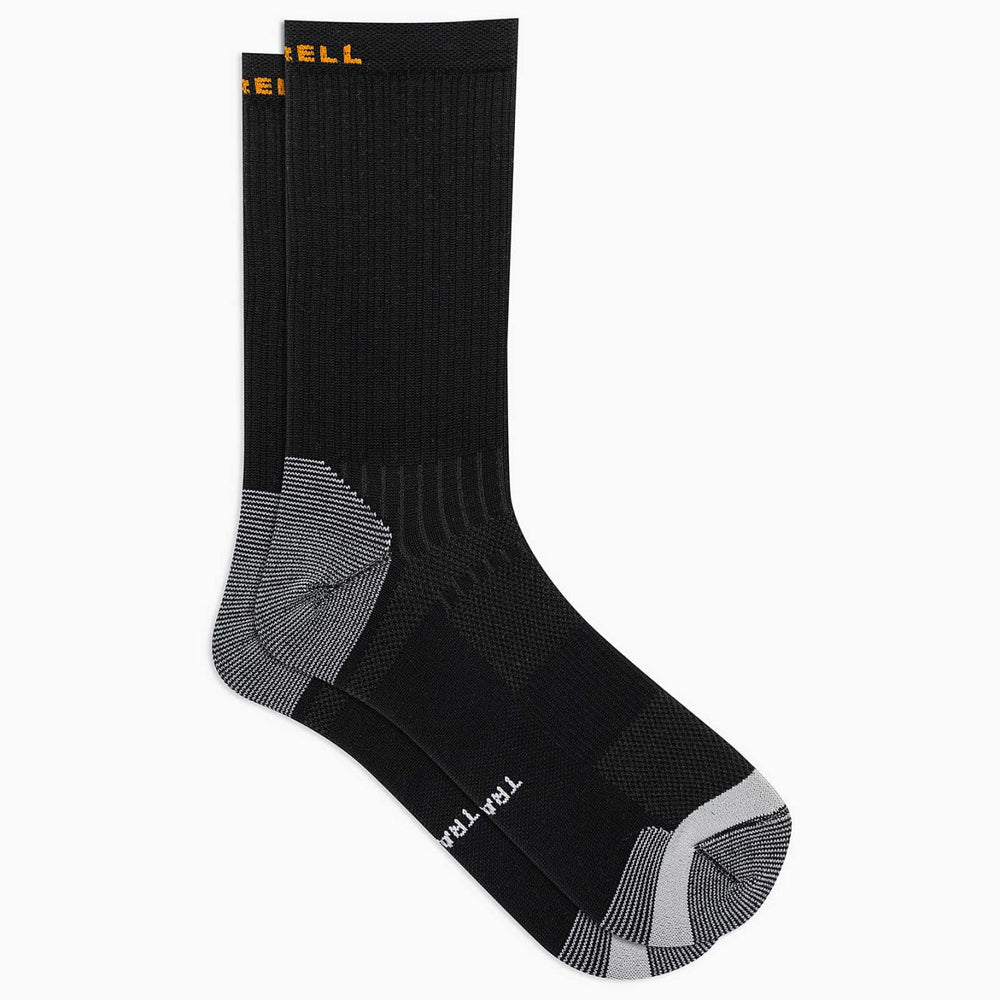 Women/Men Trail Runner Light Crew Sock Black | Merrell Socks