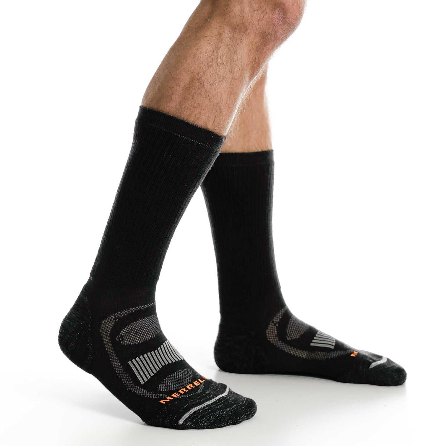 Women/Men Zoned Hiker Crew Sock Onyx | Merrell Socks